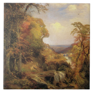 Thomas Moran, On the Wissahickon... Ceramic Tile