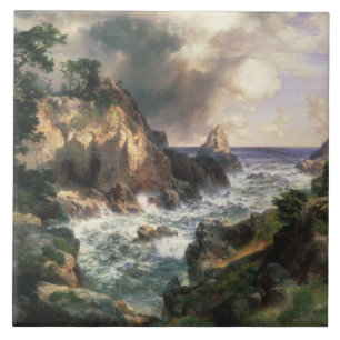 Thomas Moran - Point Lobos, Monterey, California Tile