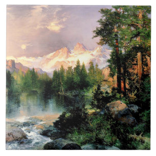Thomas Moran - Three Tetons Ceramic Tile