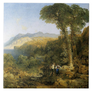 Thomas Moran's painting, Amalfi Coast, Ceramic Tile