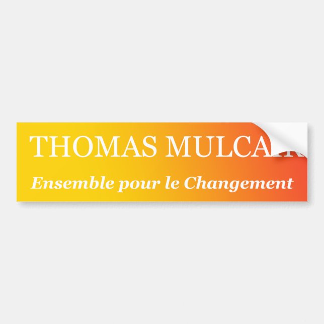 Thomas Mulcair Bumper Sticker (Front)