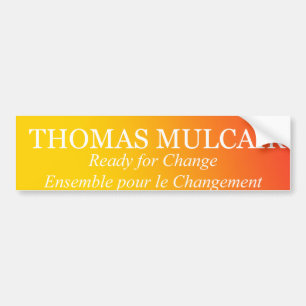 Thomas Mulcair Ready for Change Ensemble Bumper Sticker