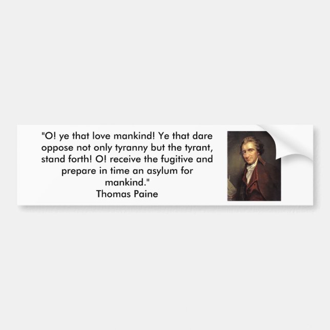 Thomas Paine - Common Sense Bumper Sticker (Front)