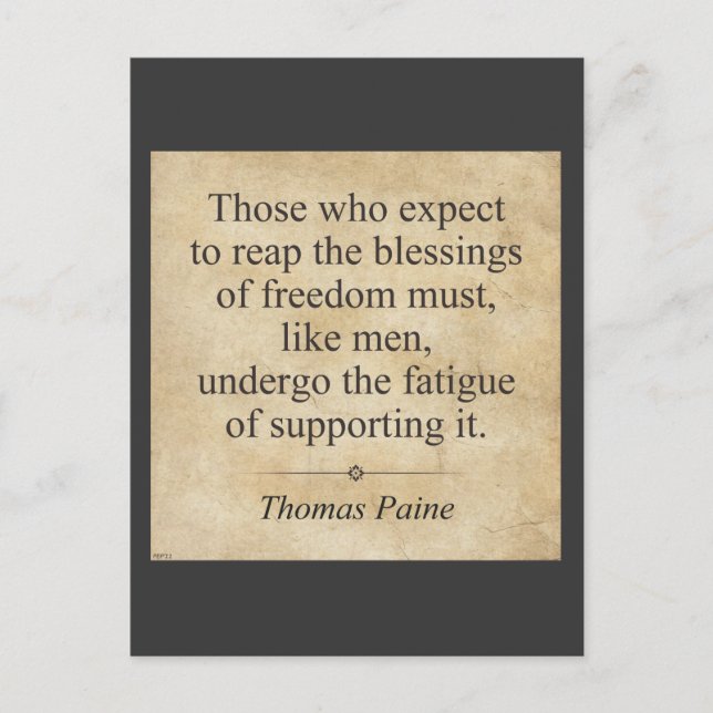 Thomas Paine Postcard (Front)