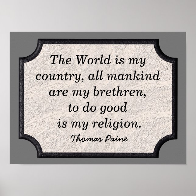 Thomas Paine - Quote - art print (Front)