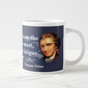Thomas Paine Quote on The Blessing of Freedom Large Coffee Mug