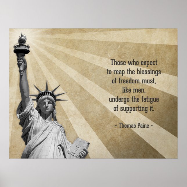 Thomas Paine Quote Poster (Front)