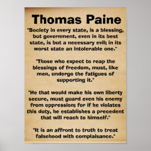 Thomas Paine Quotes Poster