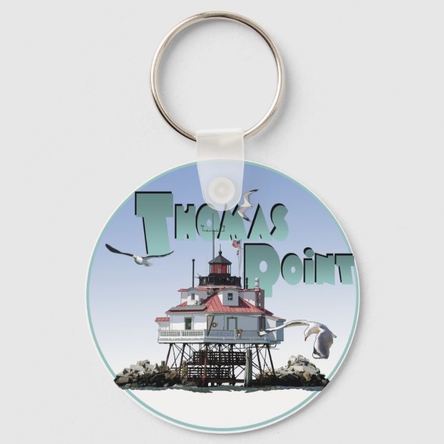 Thomas Point Lighthouse Key Ring (Front)