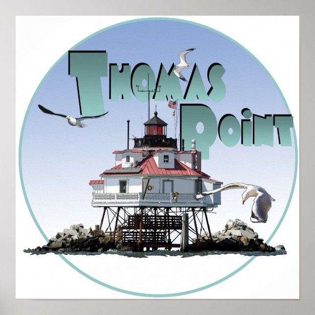 Thomas Point Lighthouse Poster (Front)