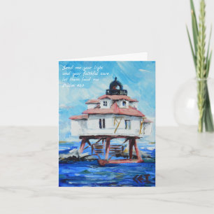 Thomas Point Lighthouse Psalm 43:3 Card