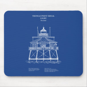 Thomas Point Shoal Lighthouse - Maryland - AD Mouse Pad