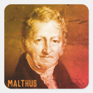 Thomas R. Malthus Square Sticker