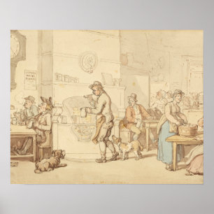 Thomas Rowlandson - Interior of an Inn Poster