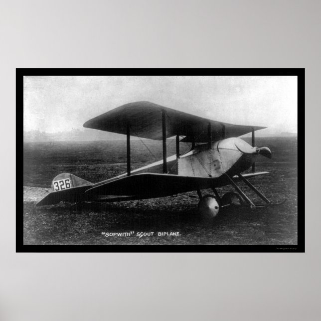 Thomas Sopwith's Scout Biplane 1919 Poster (Front)