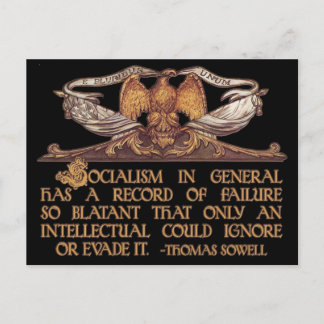 Thomas Sowell Quote on Socialism Postcard