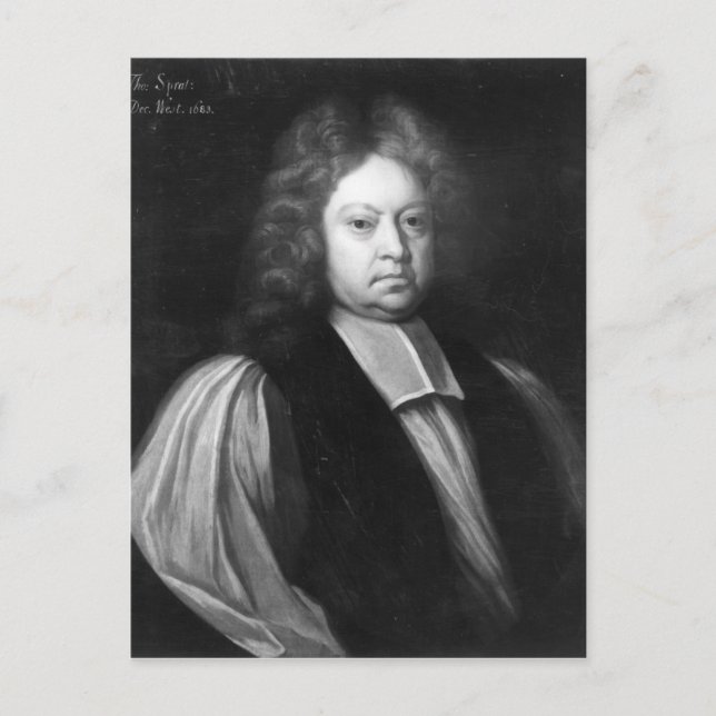 Thomas Sprat, 1683 Postcard (Front)