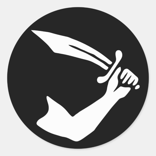 Thomas Tew Classic Round Sticker (Front)