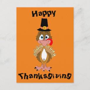 Thomas Turkey Happy Thanksgiving Postcard