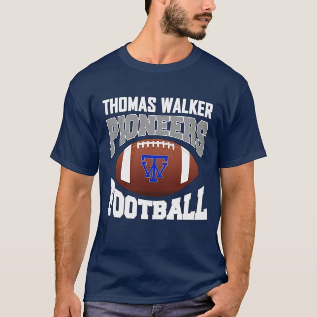 Thomas Walker Pioneers Football - dark T-Shirt (Front)