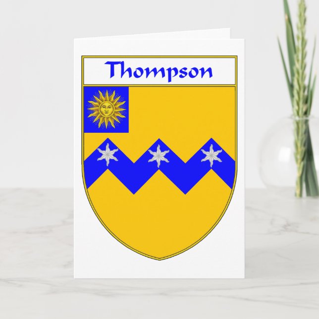 Thompson Coat of Arms/Family Crest Holiday Card (Front)