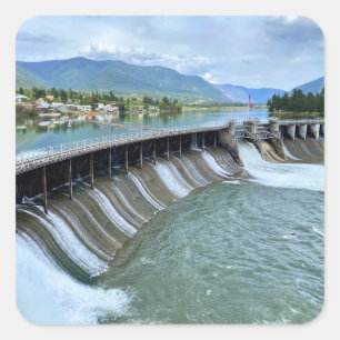 Thompson Falls Dam Square Sticker