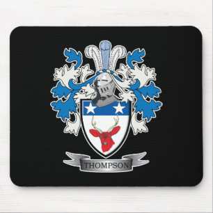 Thompson Family Crest Coat of Arms Mouse Pad