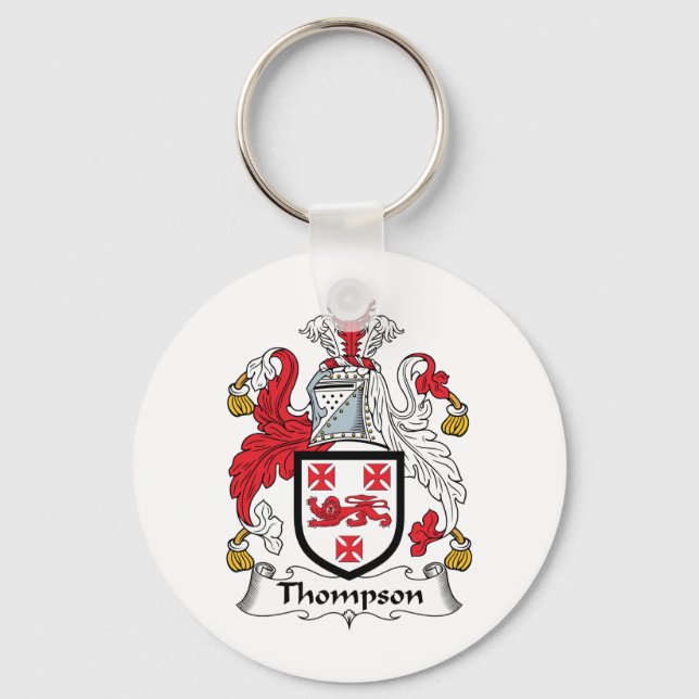 Thompson Family Crest Key Ring (Front)