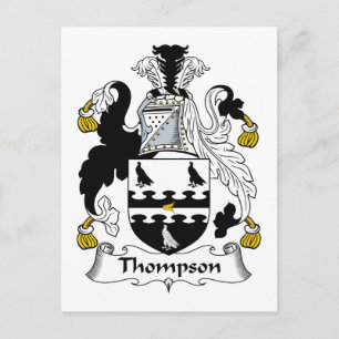 Thompson Family Crest Postcard