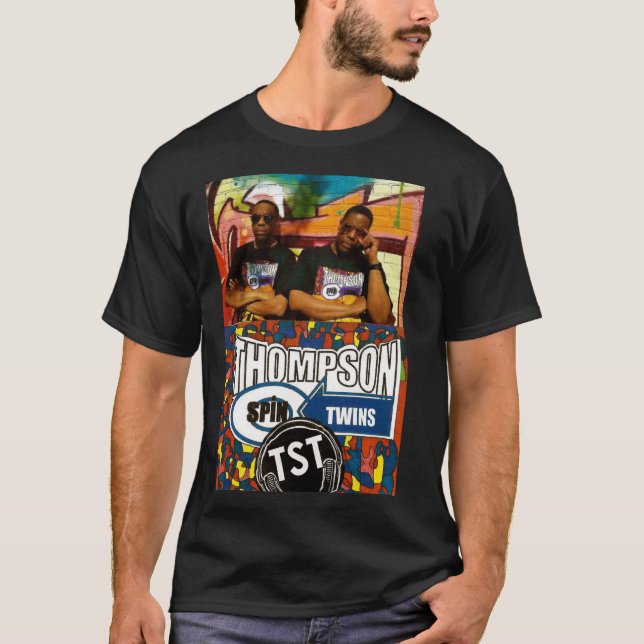 THOMPSON SPIN TWIN TOUR Basic Dark T-Shirt (Front)