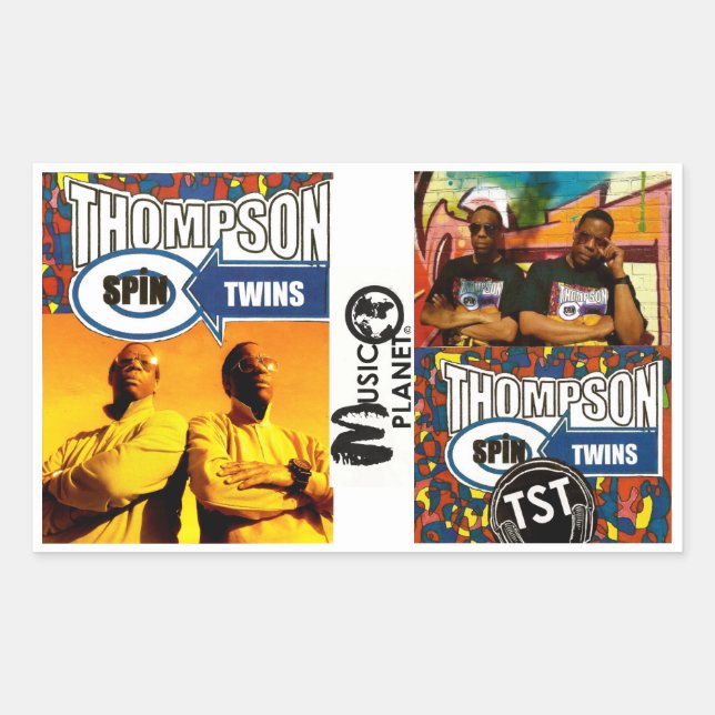 THOMPSON SPIN TWINS  Rectangle Stickers (Front)
