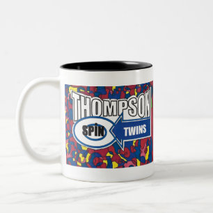 Thompson Spin Twins. Two-Tone Coffee Mug