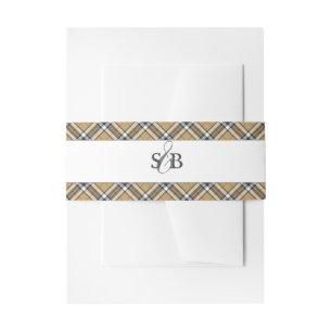 Thomson Camel Clan Tartan Scottish Plaid Invitation Belly Band