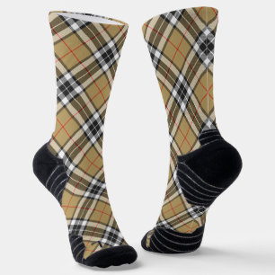 Thomson Camel Tartan Plaid Pattern Family Fashion Socks