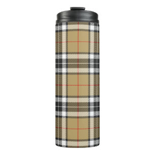 Thomson Camel Tartan Plaid Pattern Family Fashion Thermal Tumbler