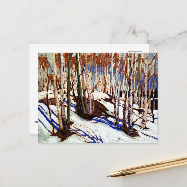 Thomson - Early Spring, Canoe Lake, Postcard (Front/Back In Situ)