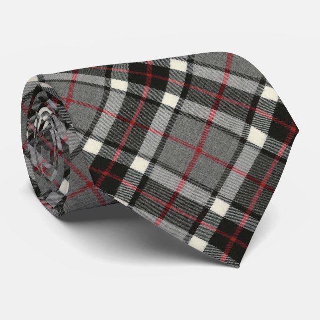 Thomson Grey Modern Original Scottish Tartan Tie (Rolled)
