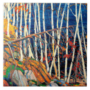 Thomson - In the Northland, fine art painting Ceramic Tile