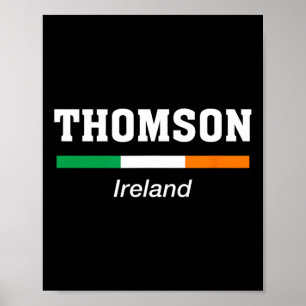 Thomson Irish Family Name St Patricks Day Ireland Poster
