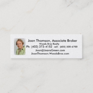 Thomson.Joan, Joan Thomson, Associate Broker, W... Mini Business Card