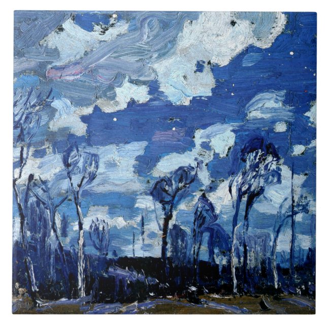 Thomson - Nocturne, The Birches, Ceramic Tile (Front)