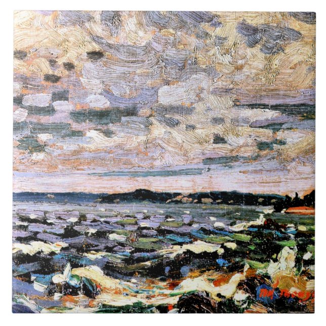 Thomson - Parry Sound Harbour, popular painting, Ceramic Tile (Front)