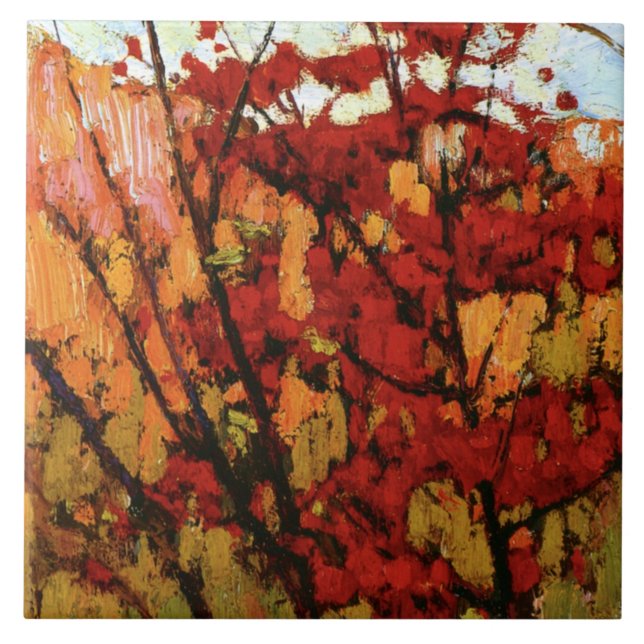 Thomson - Soft Maple in Autumn Ceramic Tile (Front)