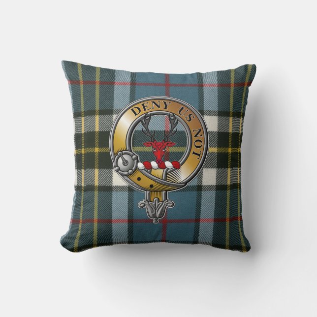 Thomson Tartan & Badge Cushion (Front)