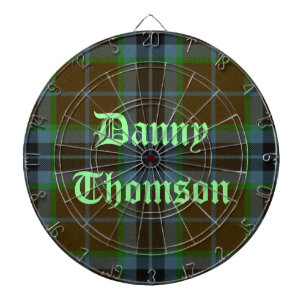 Thomson Tartan Plaid Custom Dart Board