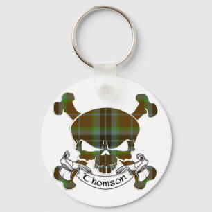 Thomson Tartan Skull Key Ring