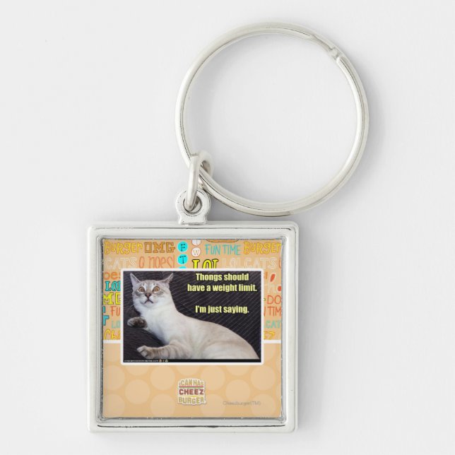 Thongs should have a weight limit. key ring (Front)