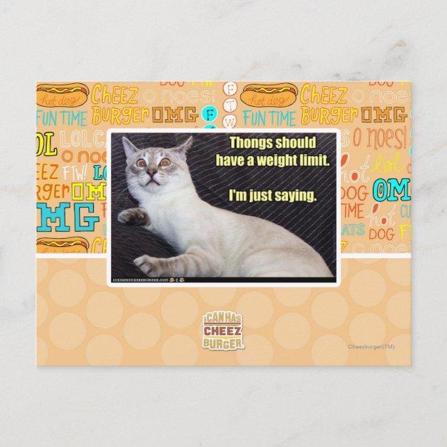 Thongs should have a weight limit. postcard (Front)