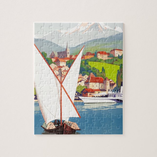 Thonon Les Bains French Travel Europe Jigsaw Puzzle (Vertical)