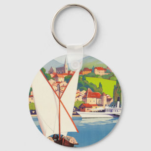 Thonon Les Bains French Travel Europe Key Ring